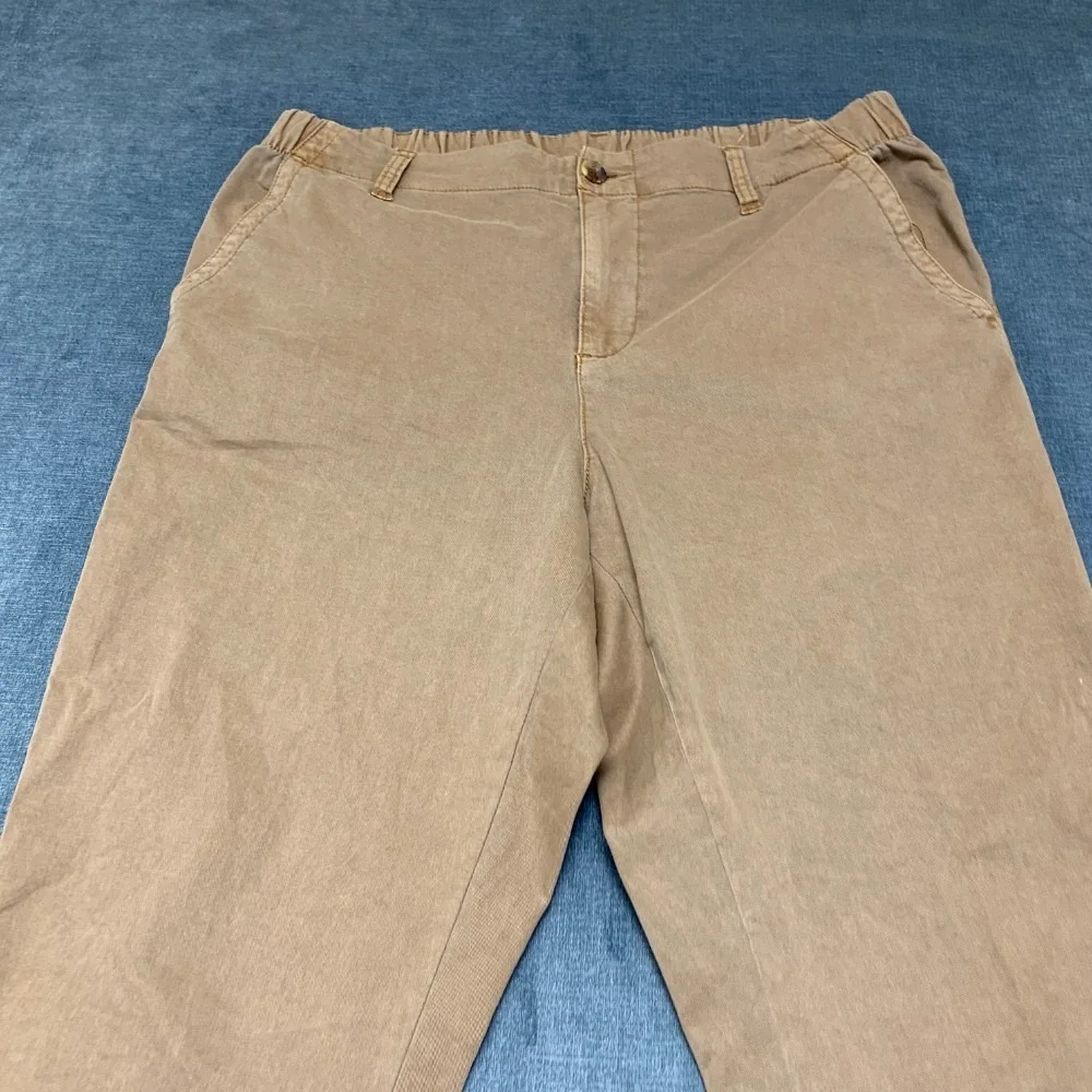 Old Navy Chino Pants Mens Large Tan Cotton Stretch Everyday Wear Straight Leg